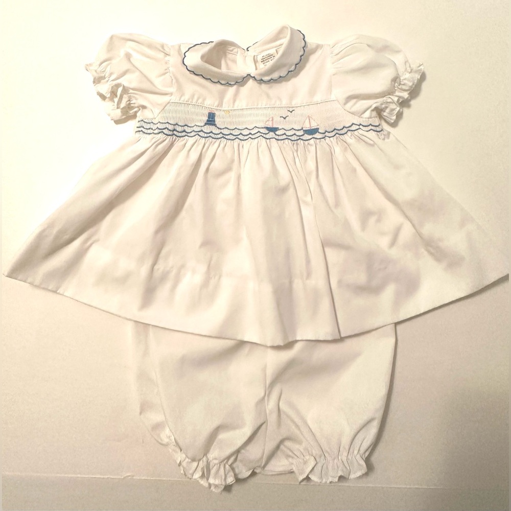 Vintage Sailboat Baby 2pc Outfit size 24 Mths